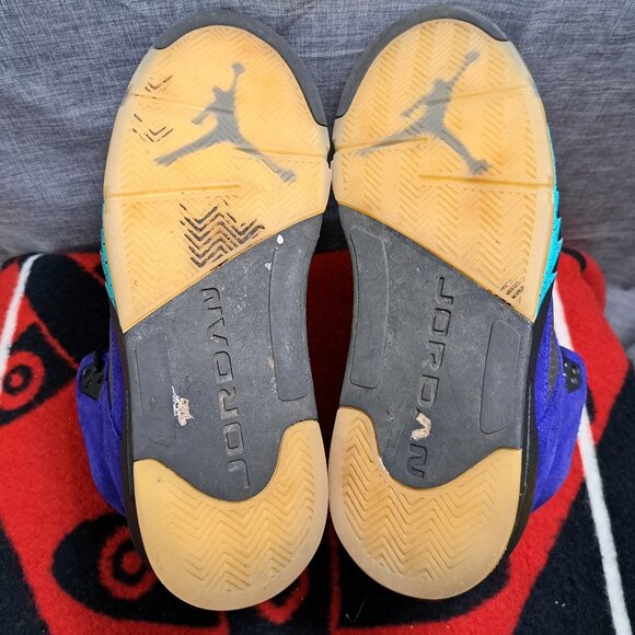 Size 10 Air Jordan 5 Retro Alternate Grape Purple Aqua Men’s (136027-500) - Picture 6 of 13